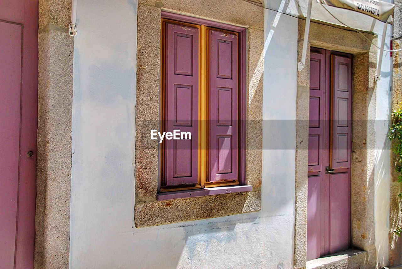 Closed windows of a house