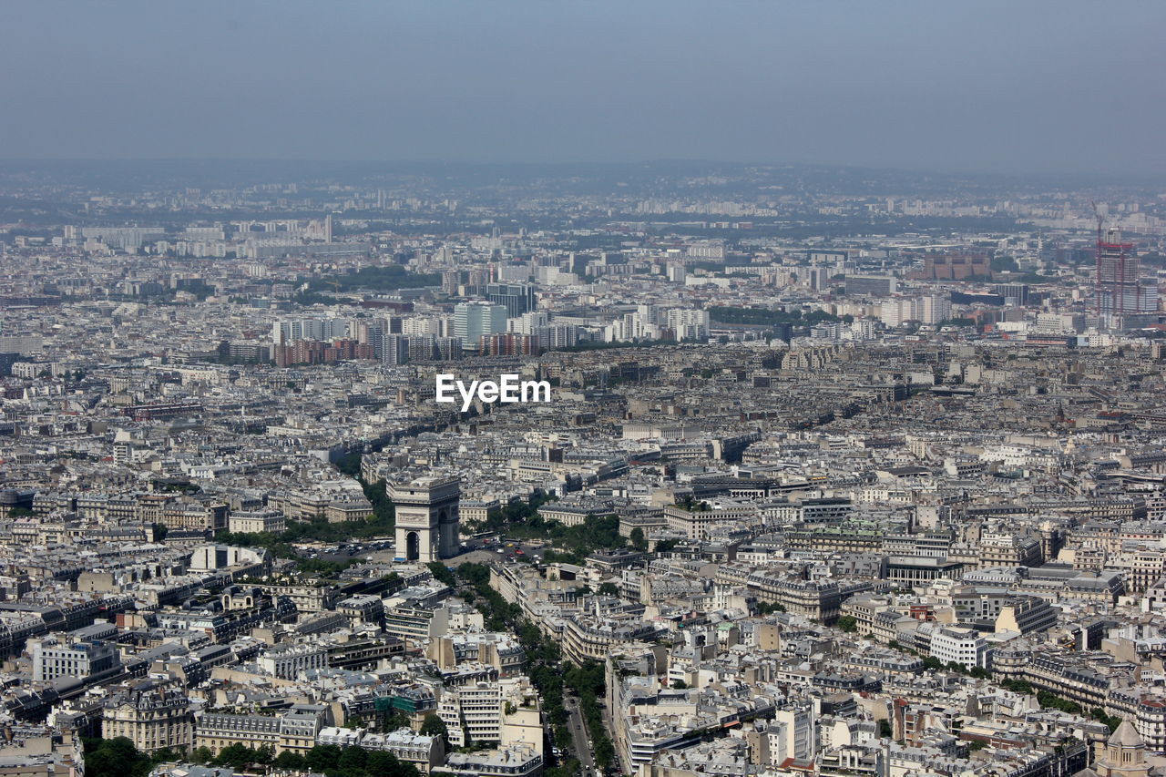 High angle view of cityscape