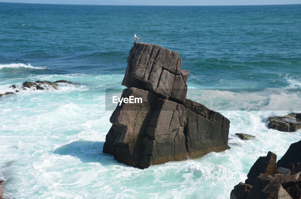 Rock formation on sea shore