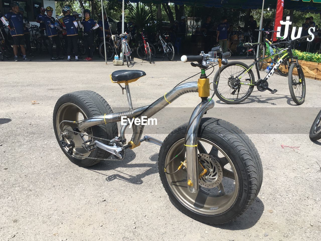 BICYCLE PARKED ON STREET