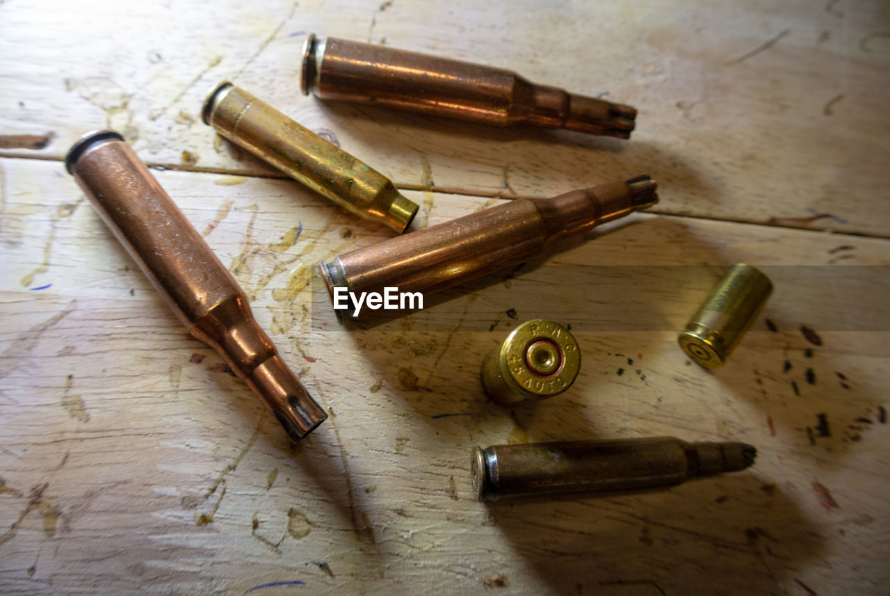 Empty bullet shells