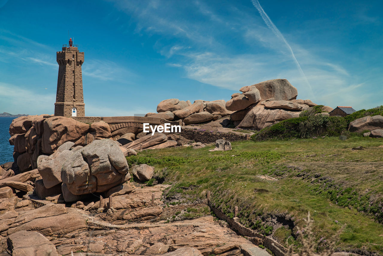 Rock formations in a building