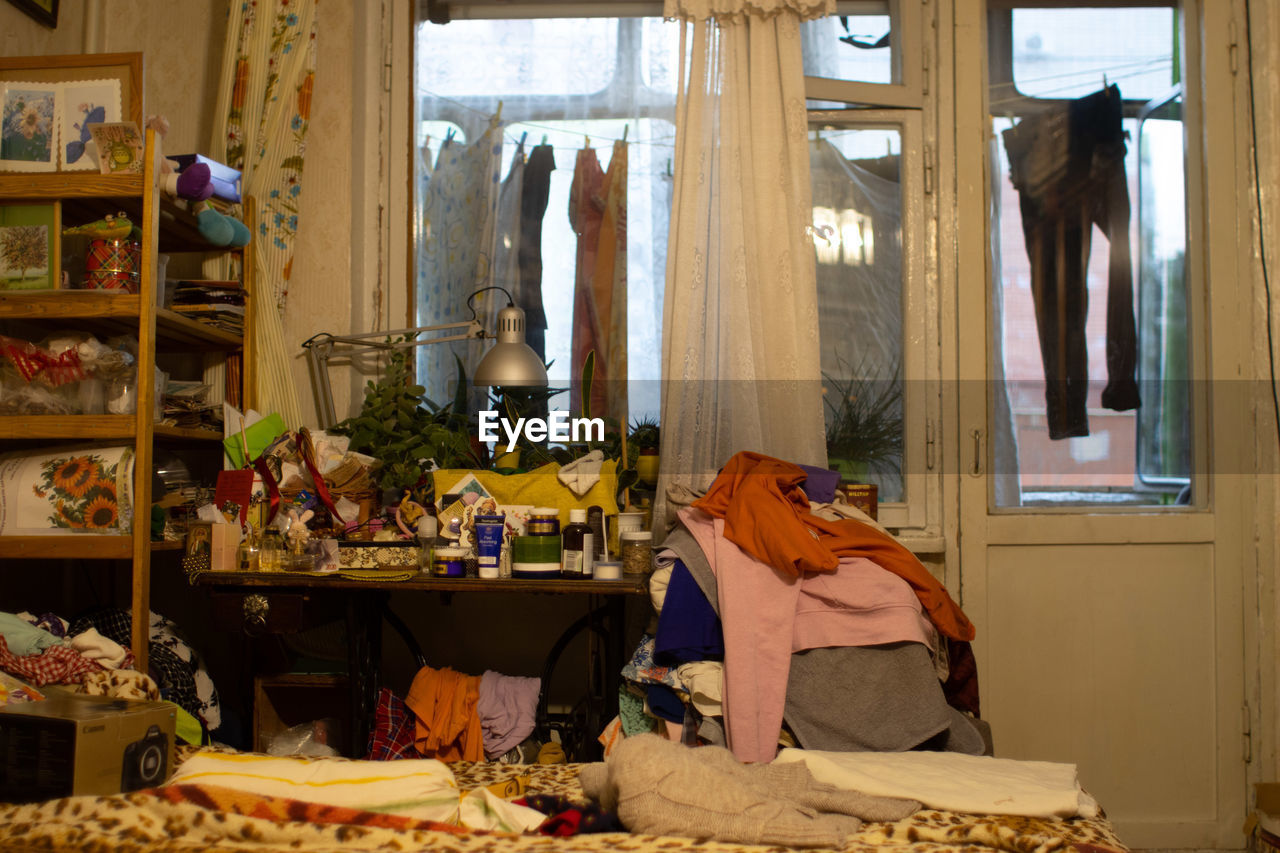 indoors, room, window, clothing, home, no people, retail, day, business, store, textile, variation, interior design