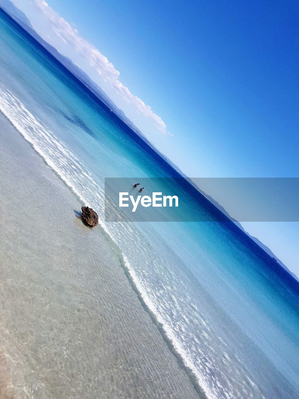 SCENIC VIEW OF BEACH AGAINST BLUE SKY