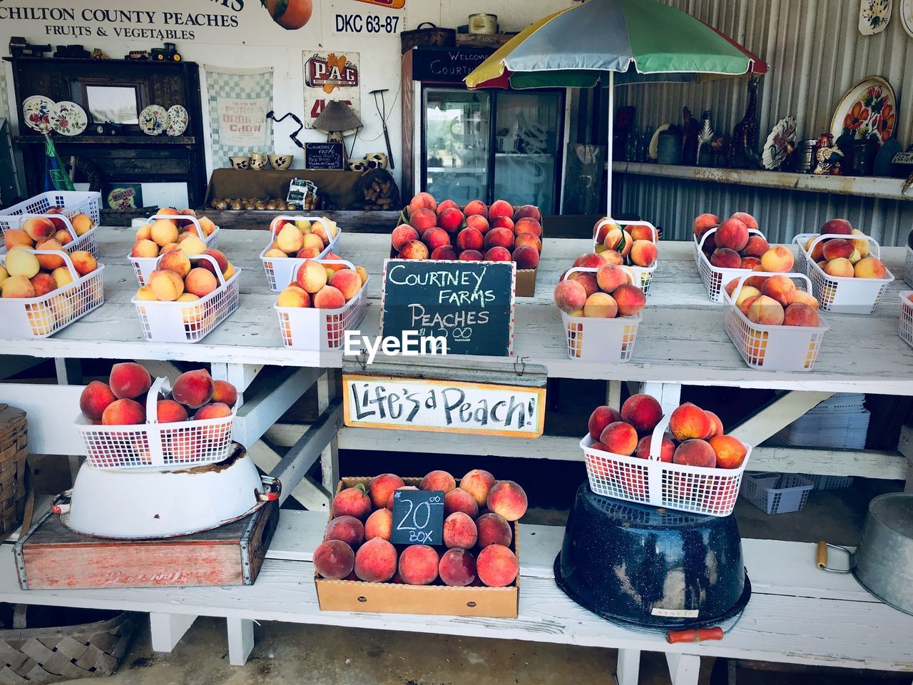 Fruits for sale at market stall