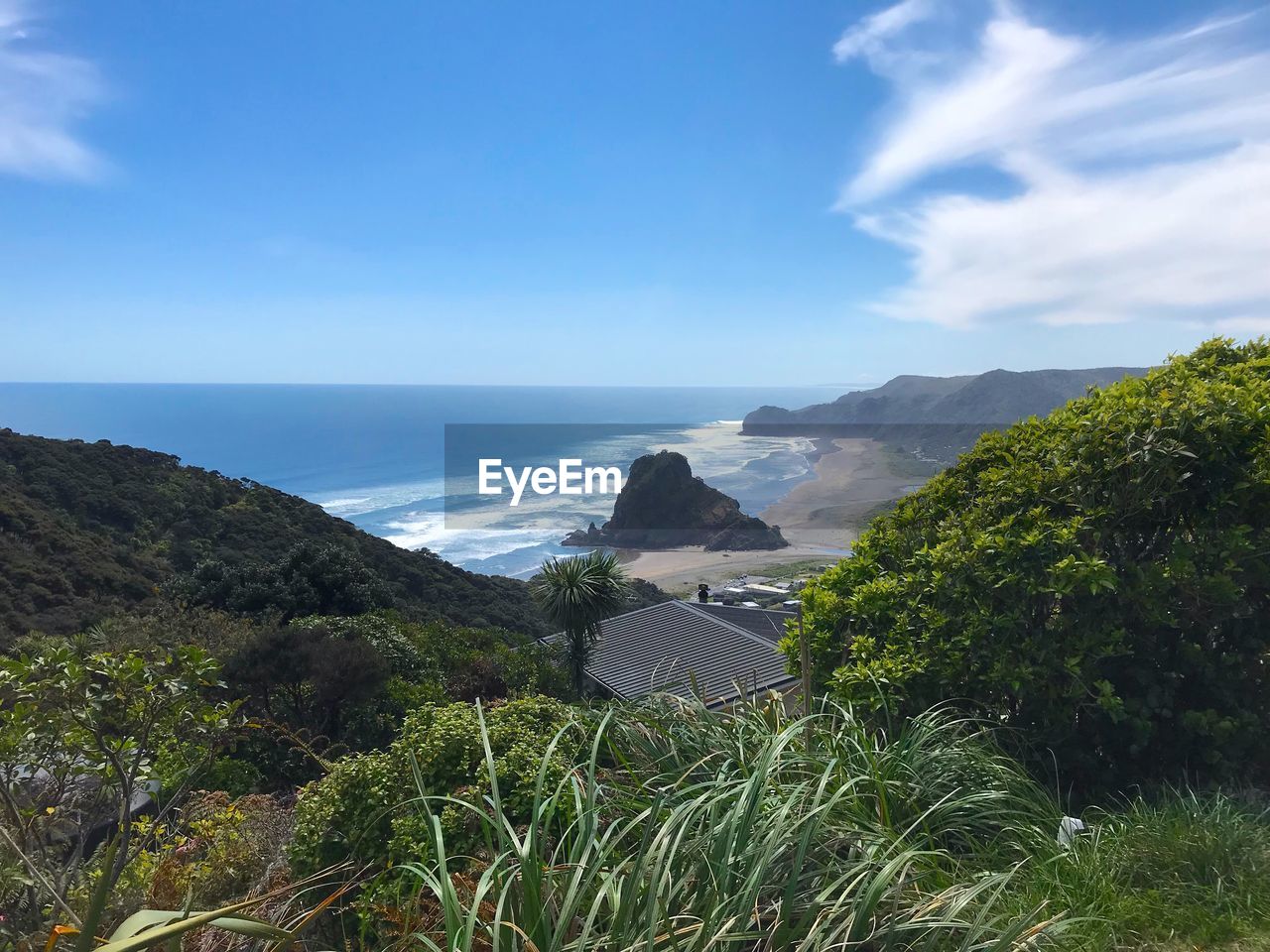 sky, sea, water, scenics - nature, nature, land, environment, plant, beauty in nature, mountain, cloud, coast, landscape, beach, travel destinations, travel, architecture, no people, tourism, outdoors, tree, blue, horizon over water, horizon, tranquility, terrain, building, built structure, day, coastline, cliff, grass, holiday, building exterior, tranquil scene, vacation, trip, mountain range