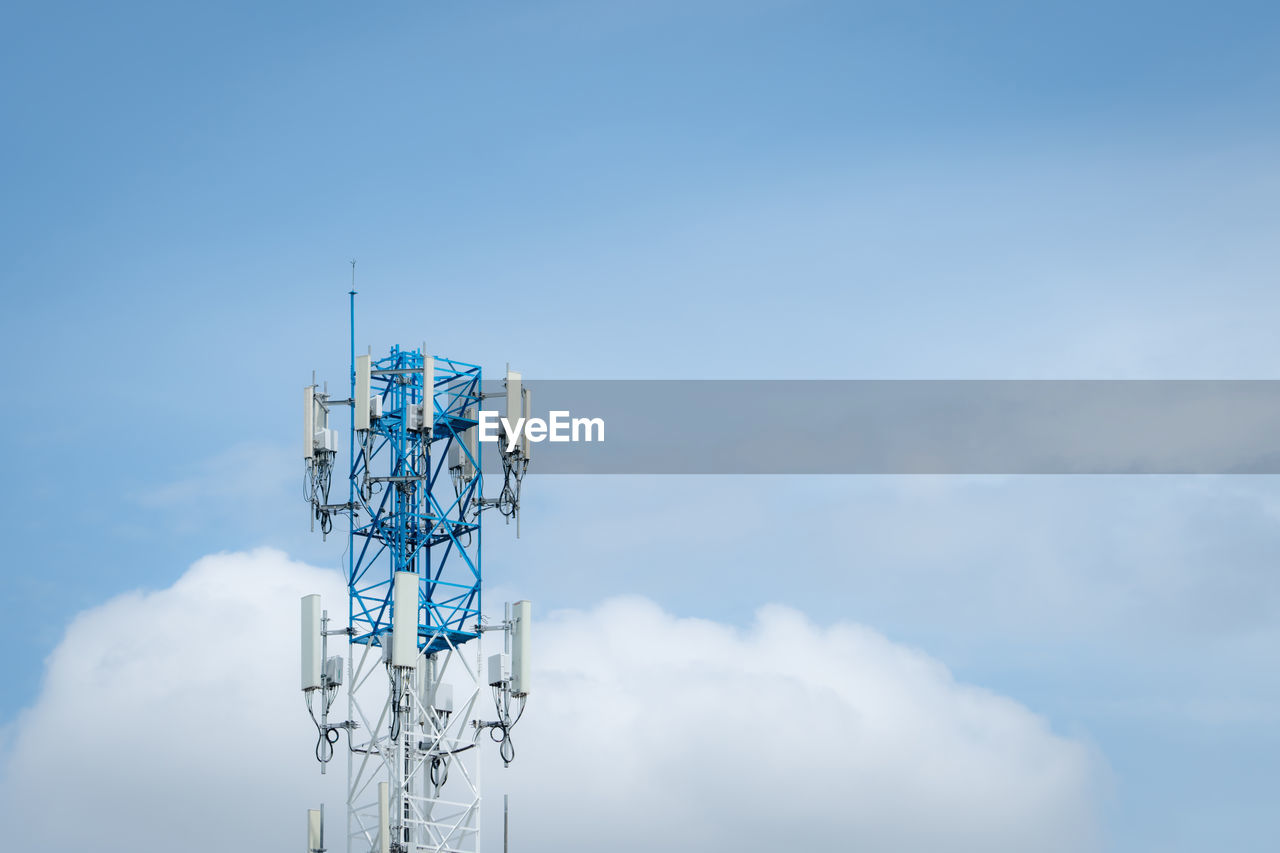 Telecommunication equipment for 5g radio network. telecommunication tower. antenna for wireless 