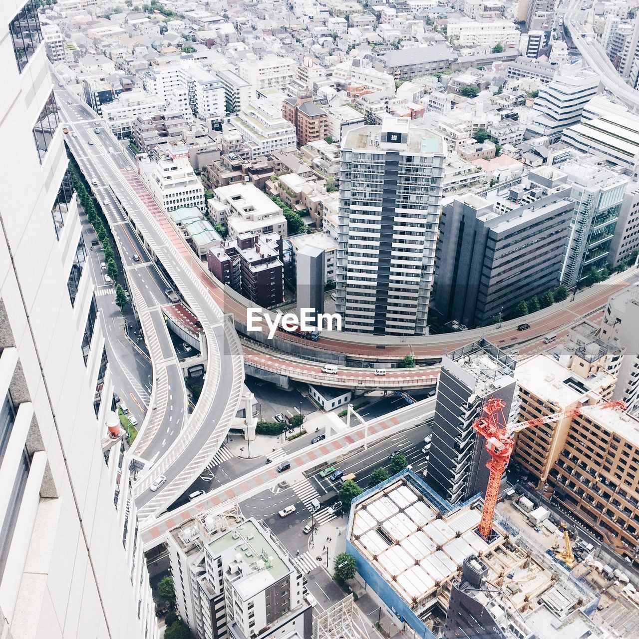 High angle view of cityscape