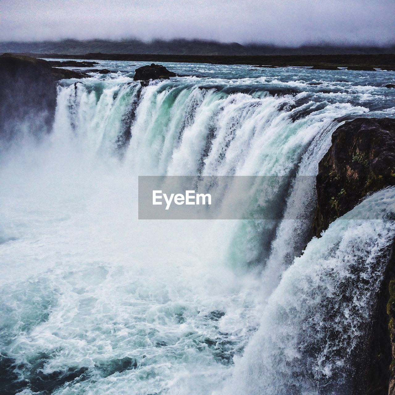 Scenic view of godafoss falls