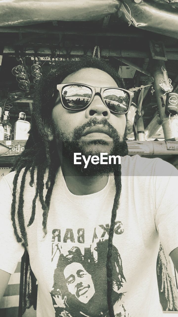 Man in sunglasses outdoors