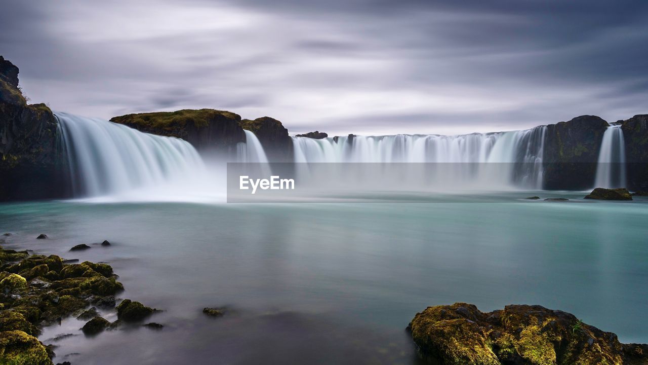 Scenic view of waterfall