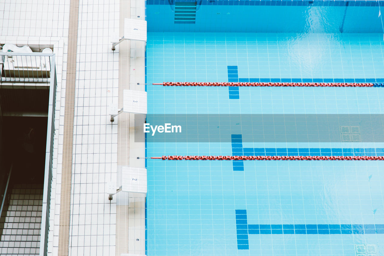 High angle view of swimming pool