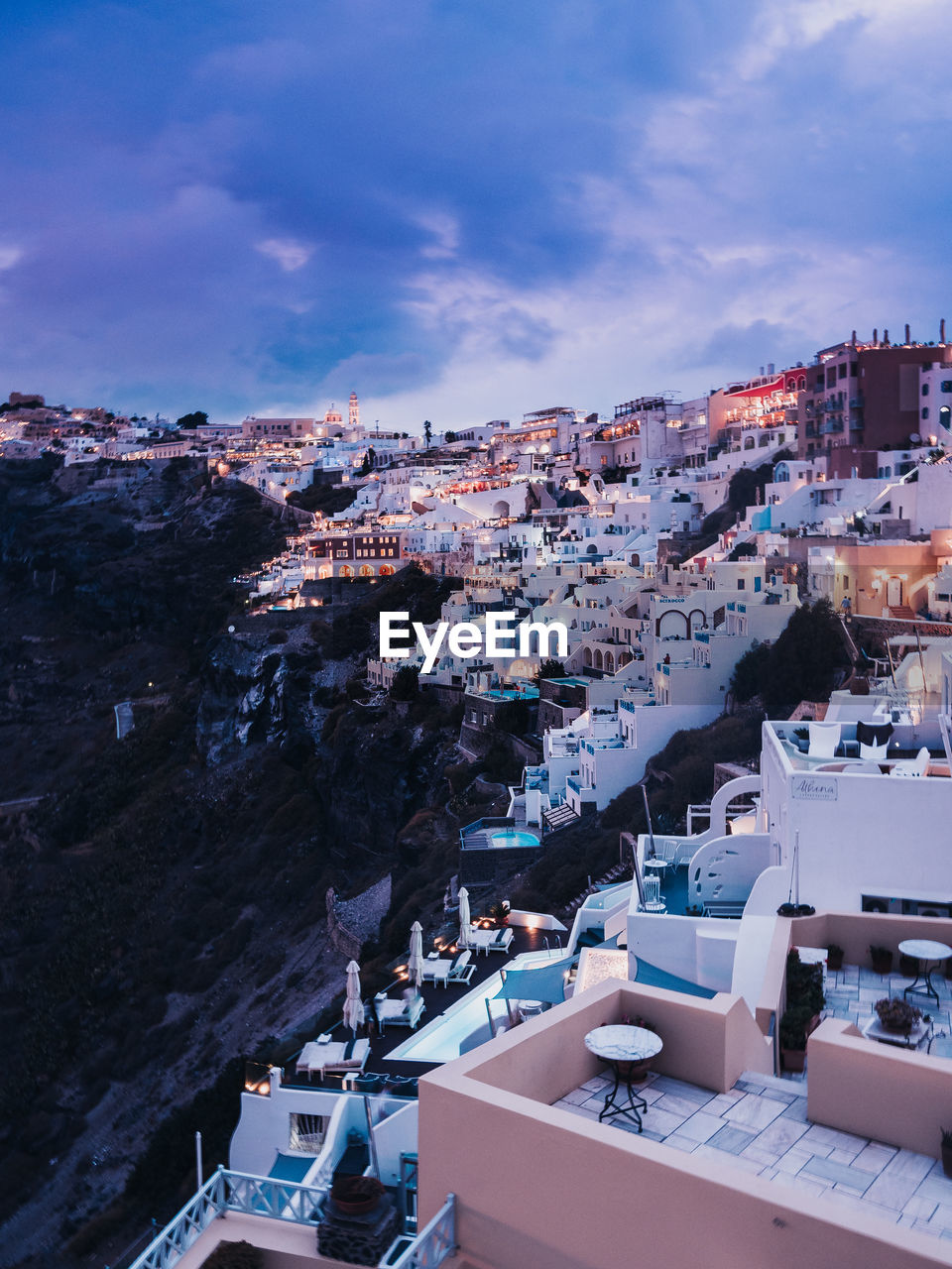 High angle view of townscape against sky