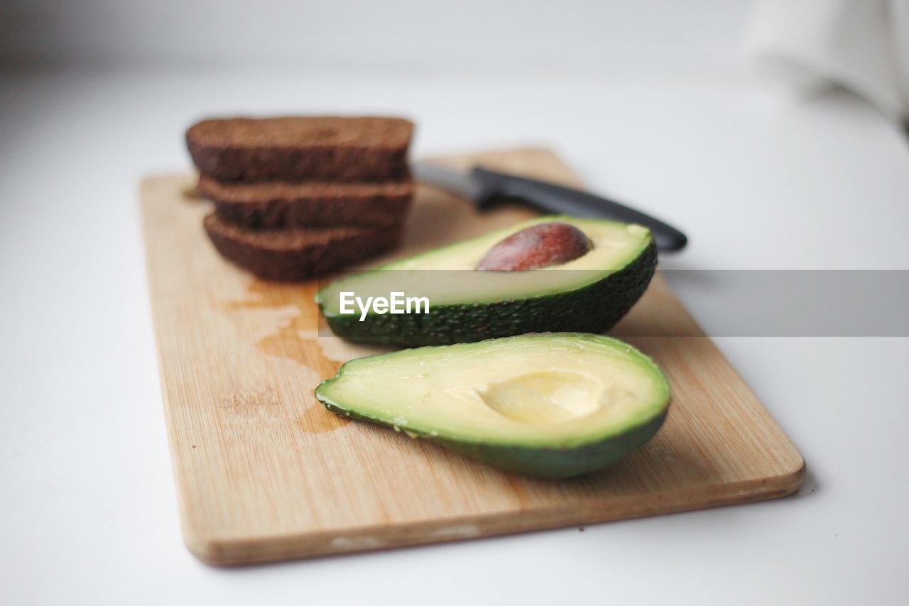 high angle view of food on table