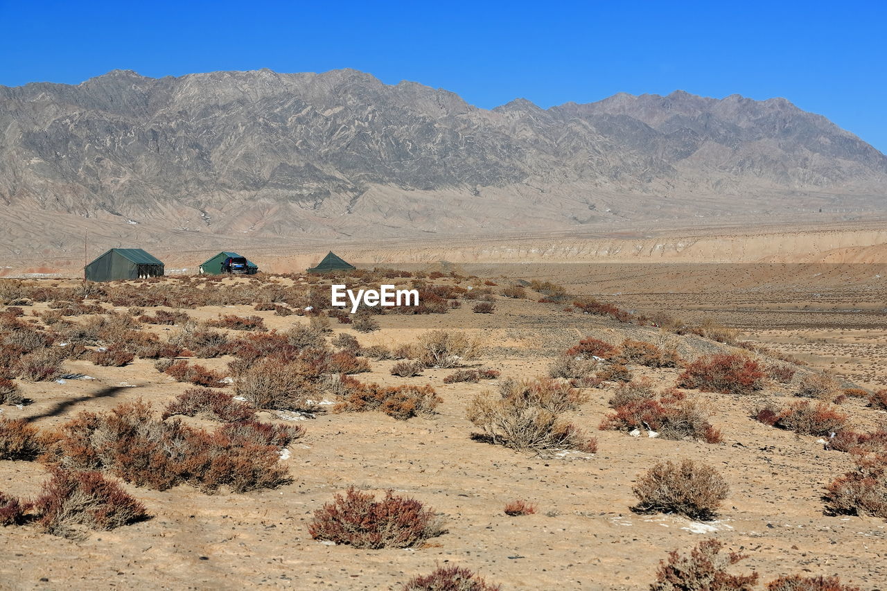 Scenic view of desert against sky