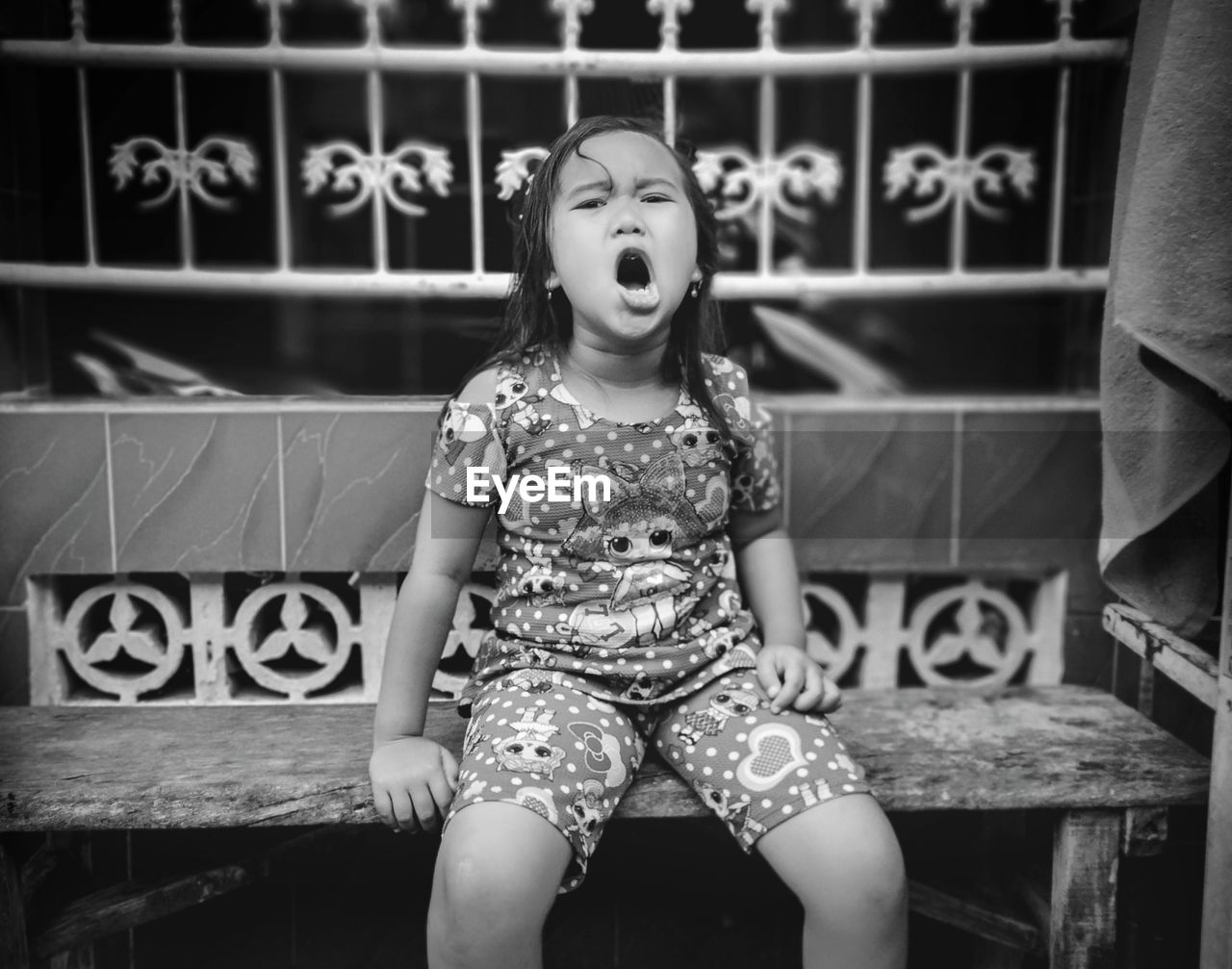 Shouting little girl