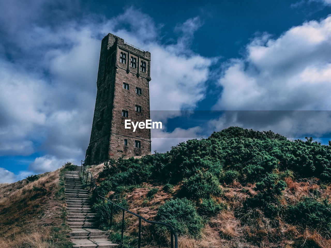 Low angle view of historical building against sky