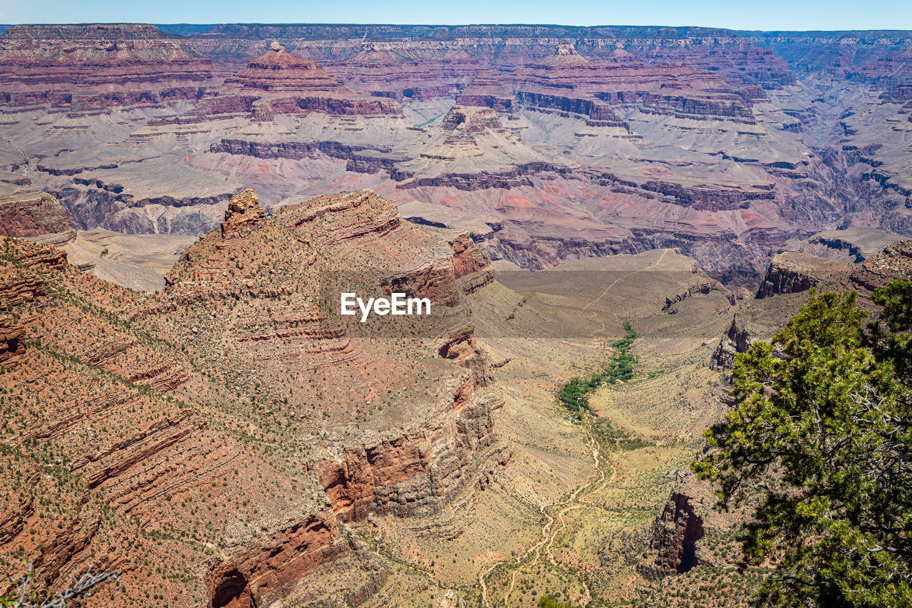 HIGH ANGLE VIEW OF ROCK FORMATION