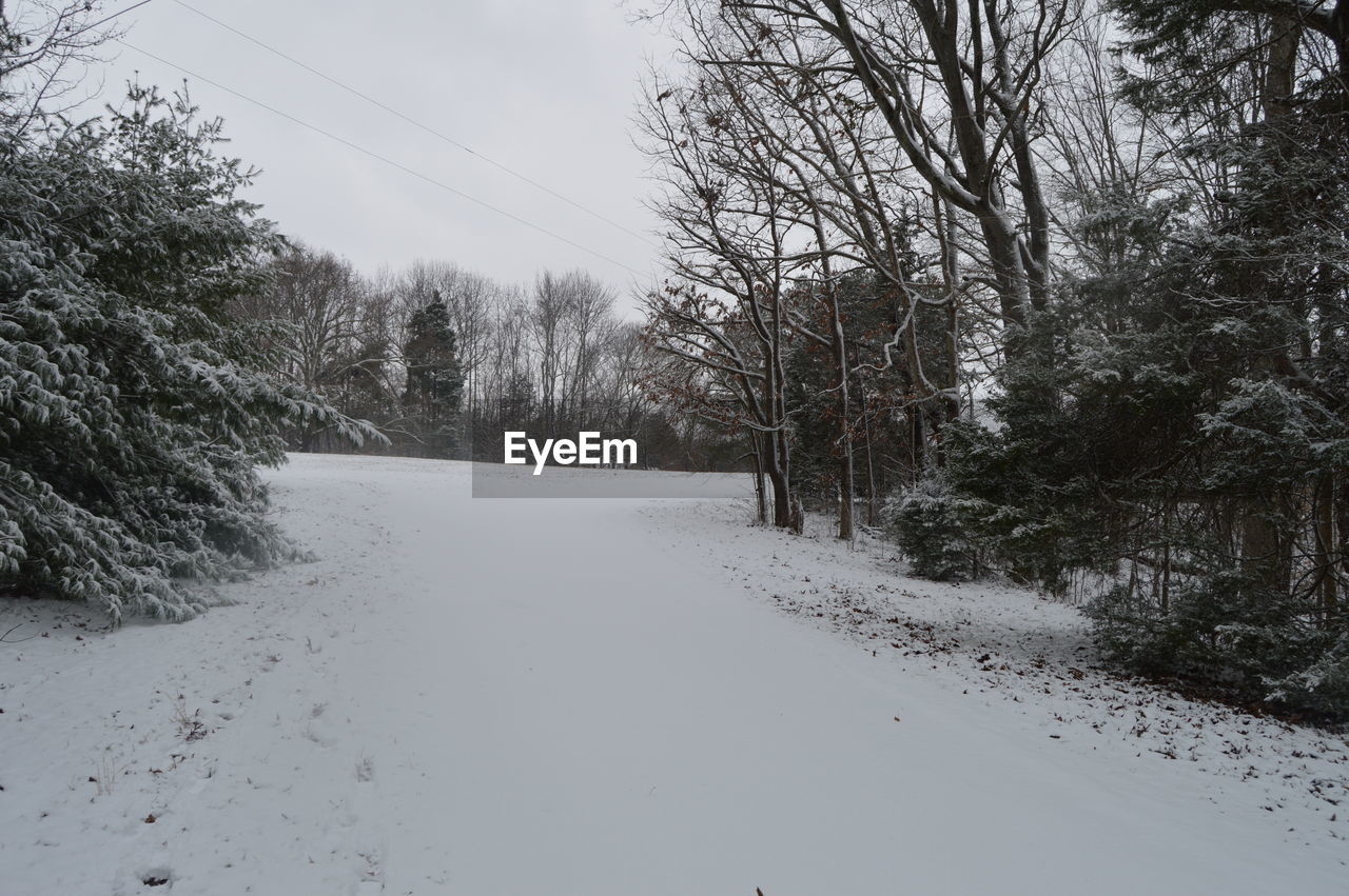 VIEW OF SNOW COVERED LANDSCAPE