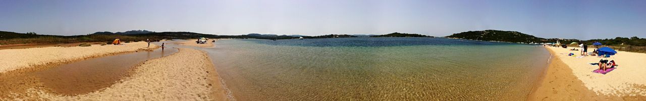 PANORAMIC VIEW OF PEOPLE ON BEACH