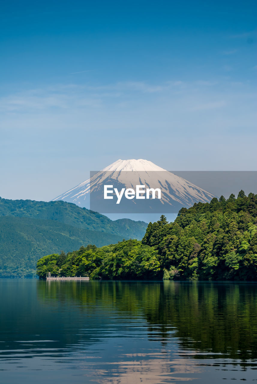 SCENIC VIEW OF LAKE BY TREES AGAINST SKY