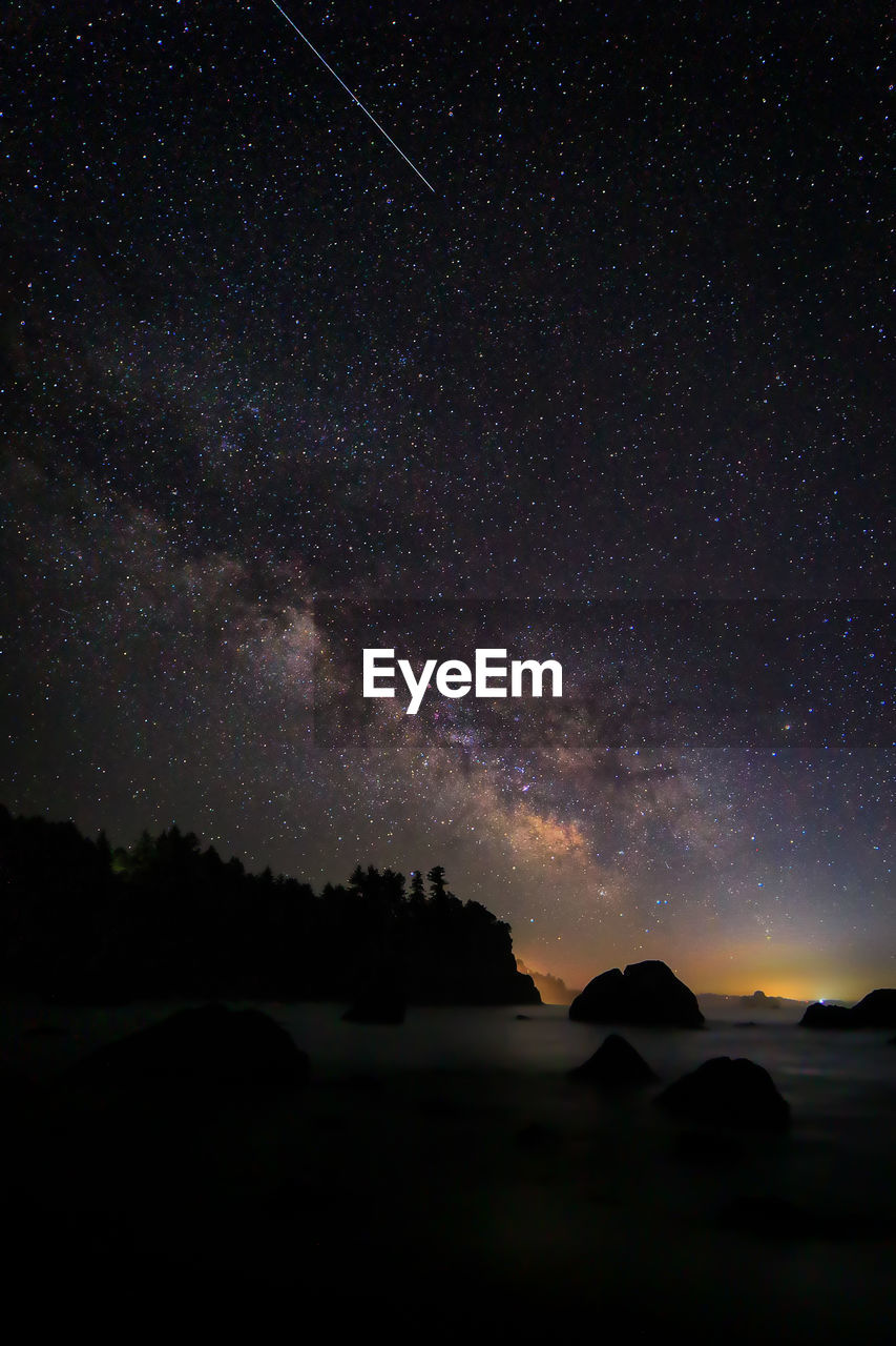 A shooting star over trinidad, california.