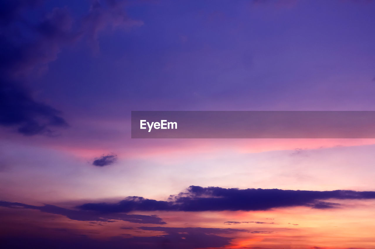 LOW ANGLE VIEW OF SKY DURING SUNSET