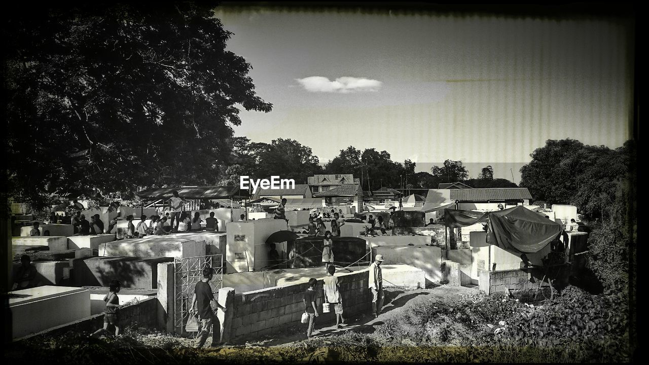 CEMETERY AGAINST SKY