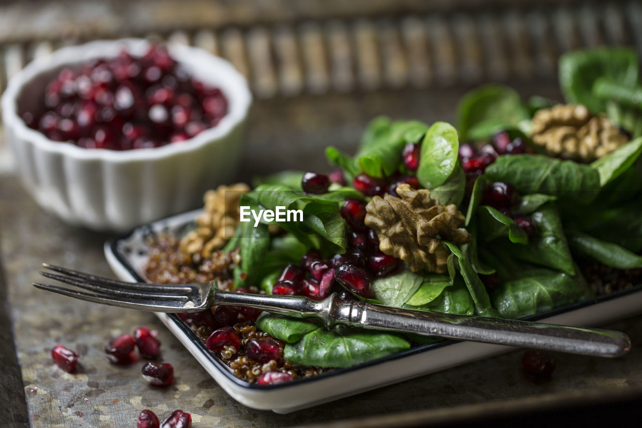 Close-up of food in plate