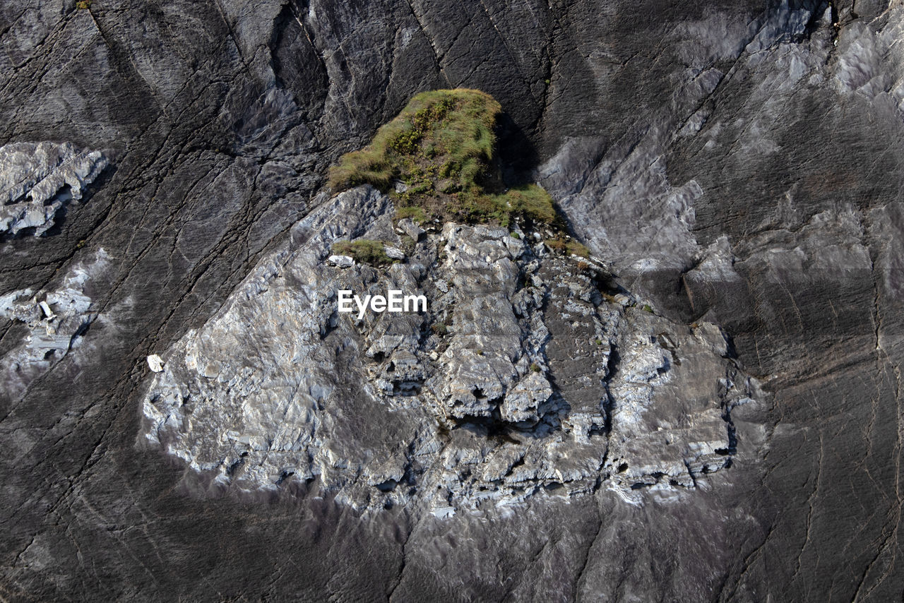 close-up of rock formations