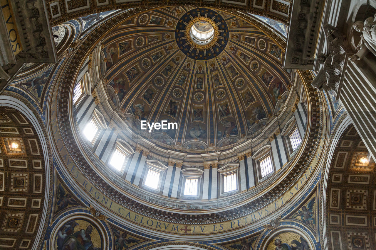  michelangelo's dome seen from inside the basilica 