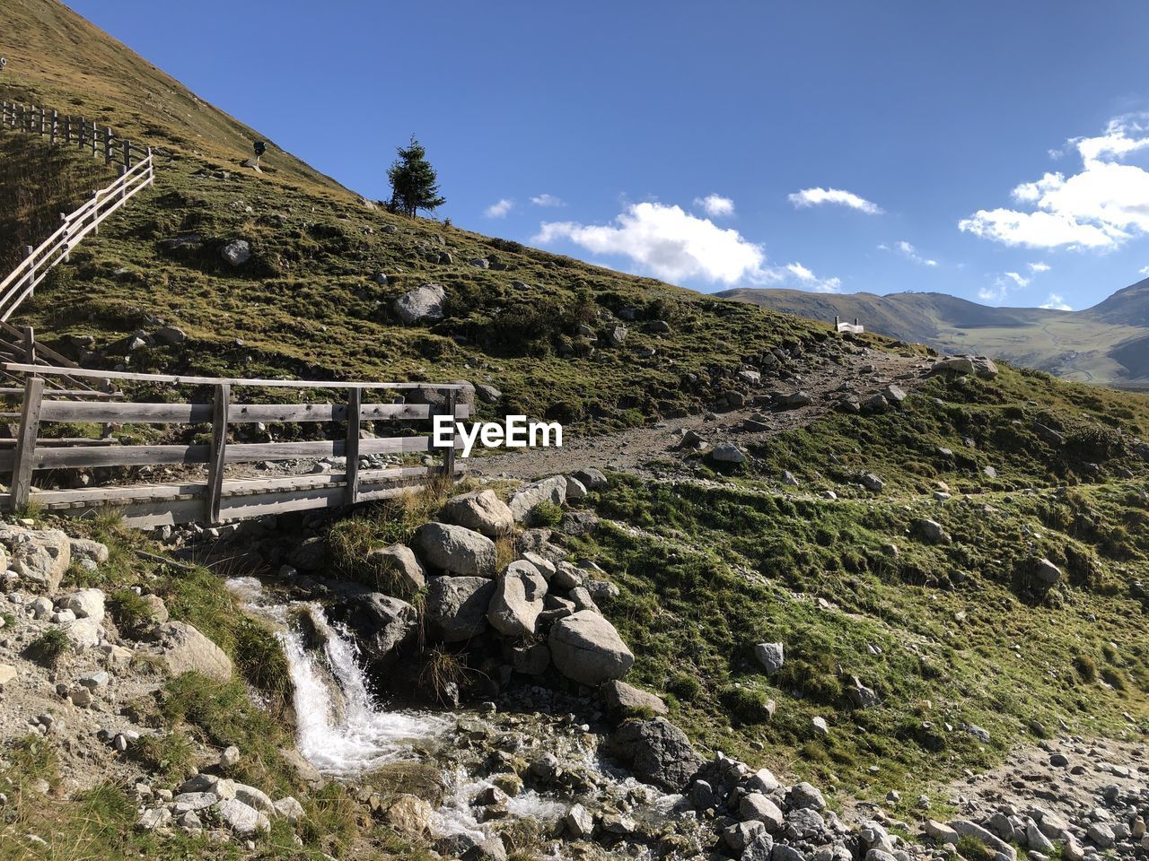 Scenic view of land against sky