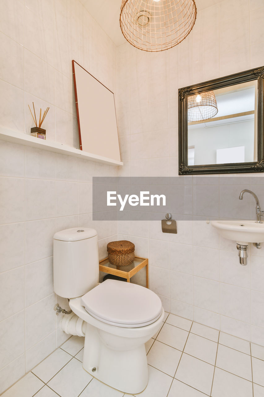 interior of bathroom at home