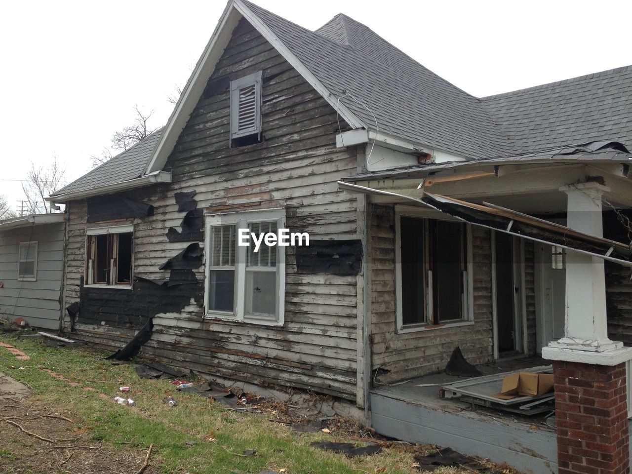 Exterior of old abandoned house