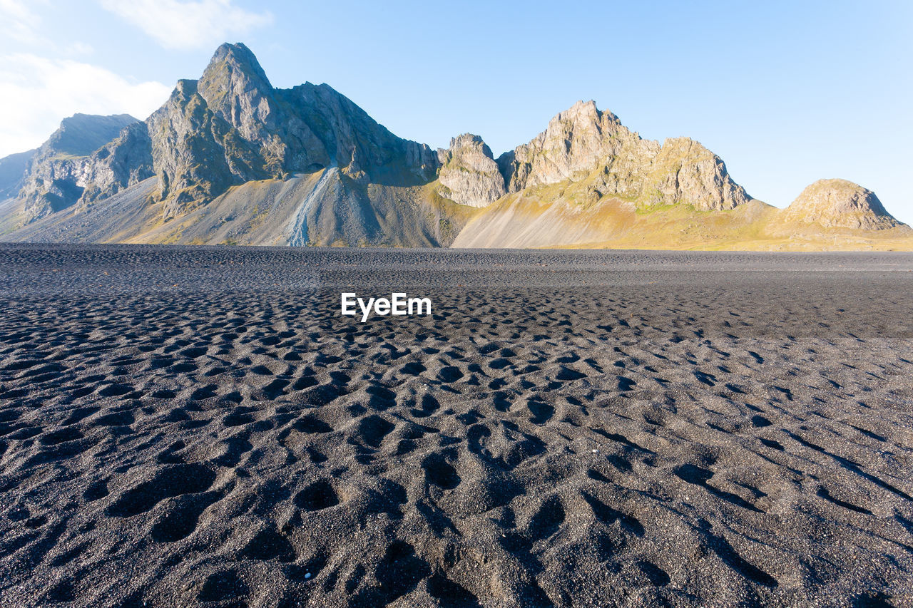 Scenic view of desert against sky