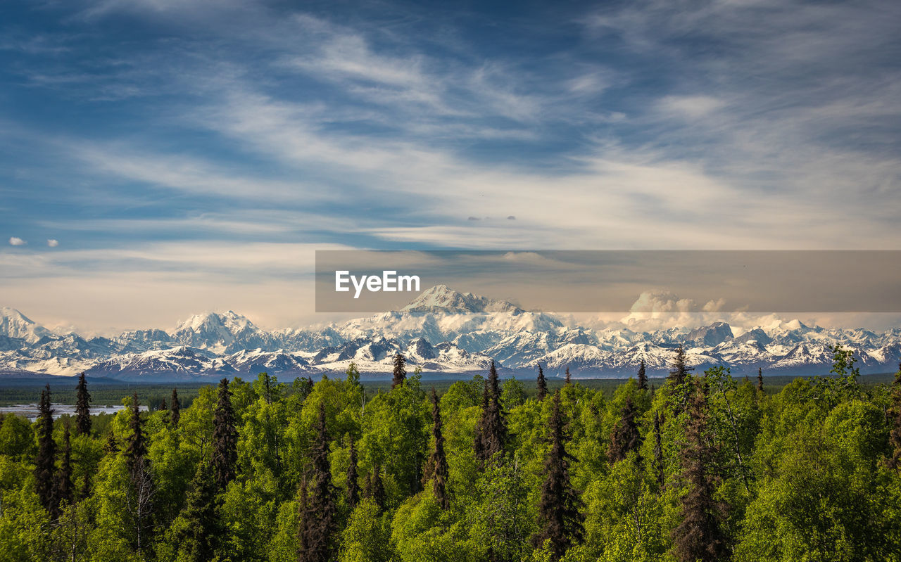 Scenic view of landscape against sky during sunset