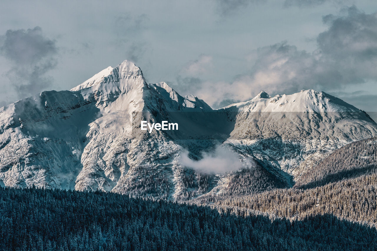 Winter landscape in the bavarian alps, germany.