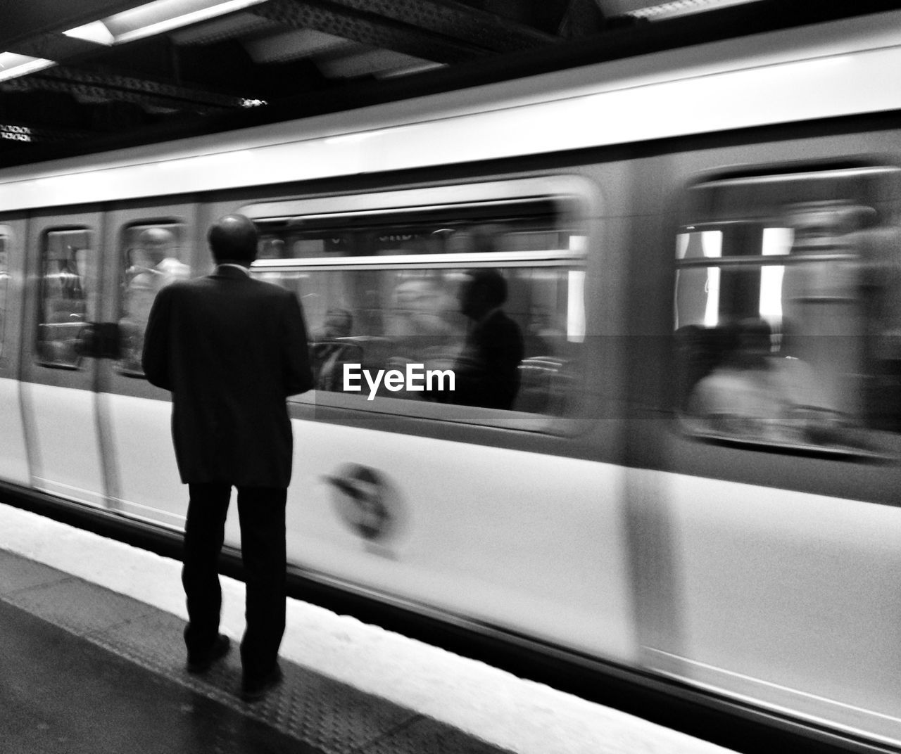 TRAIN ON SUBWAY STATION