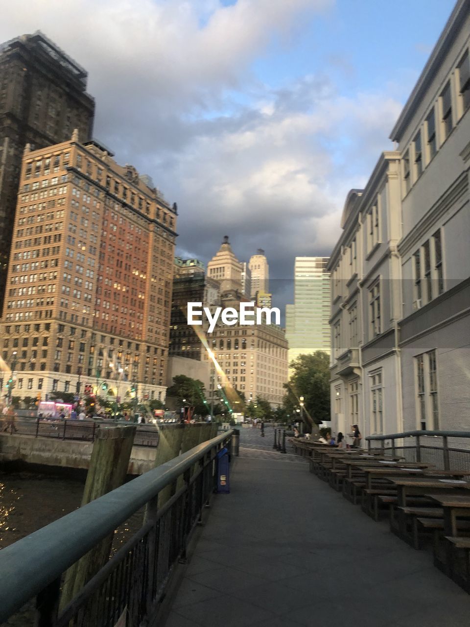 STREET AMIDST BUILDINGS IN CITY