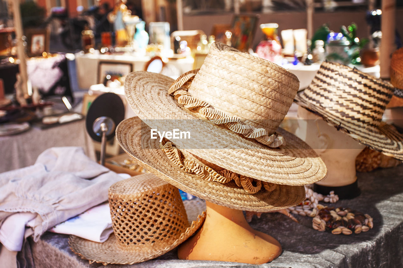 Close-up of objects on table at restaurant