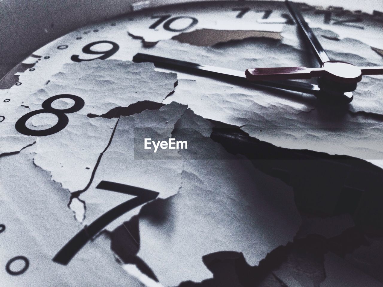 Close-up of broken clock