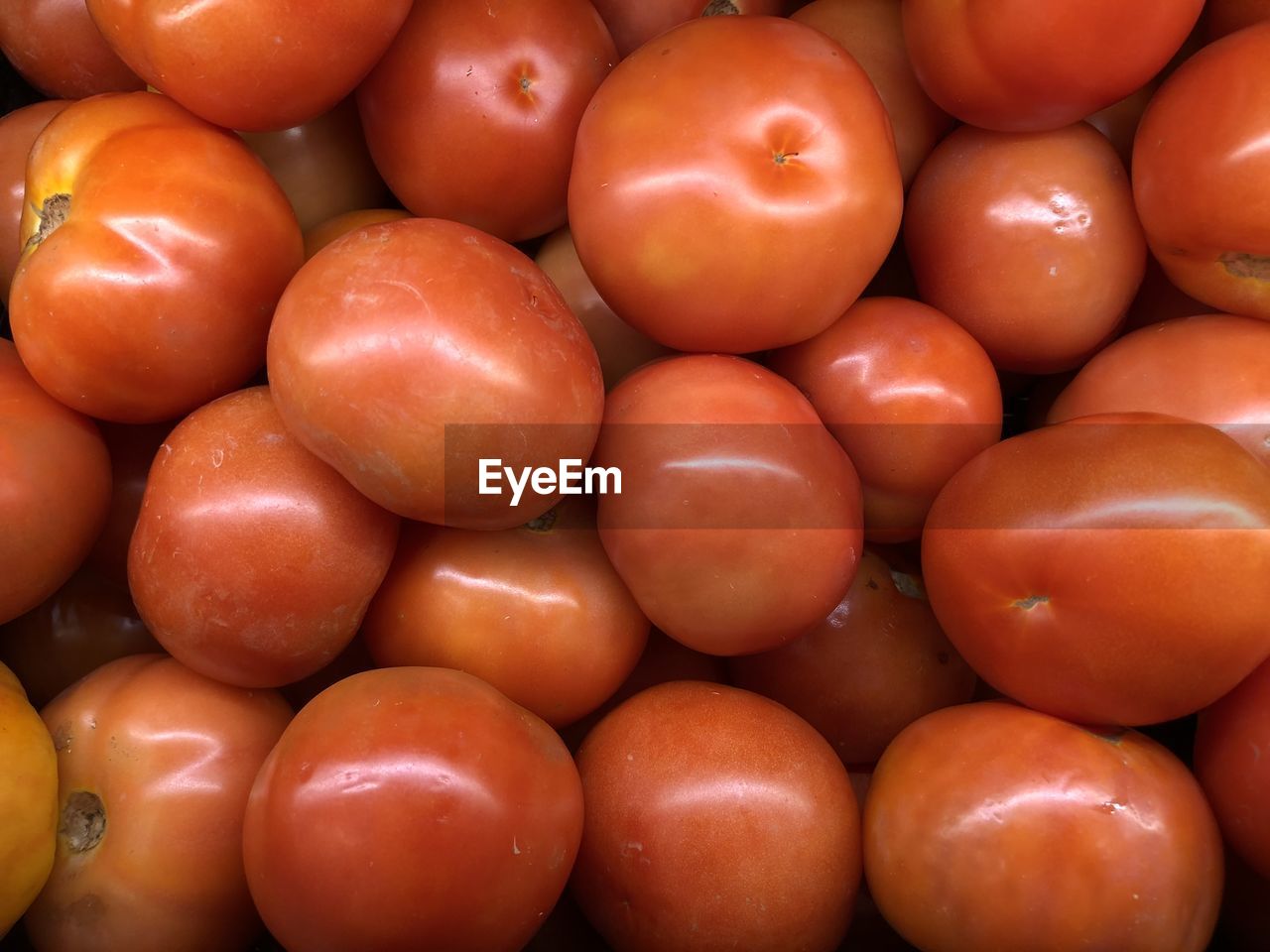 Full frame shot of tomatoes at market stall