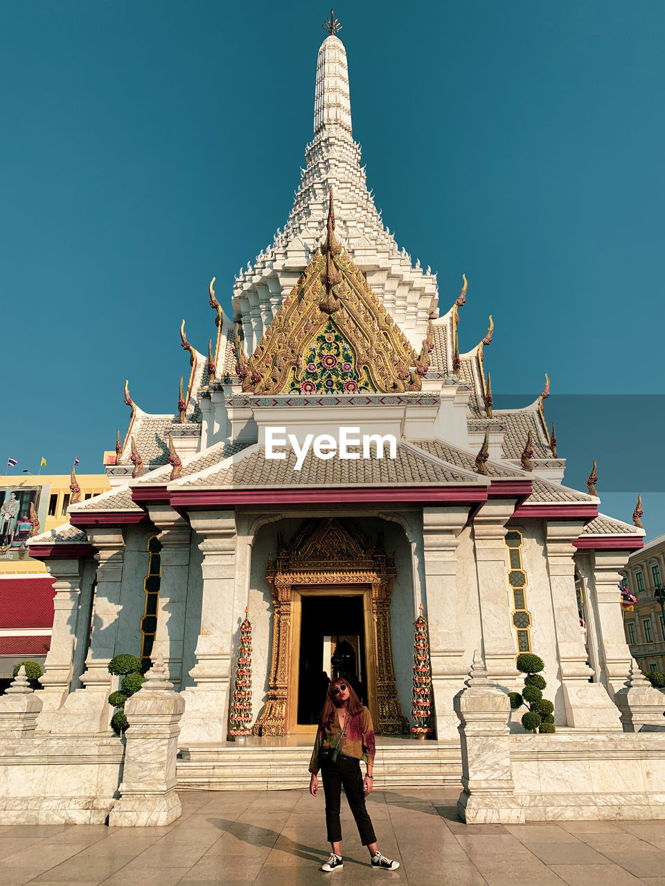 Low angle view of traditional building against sky