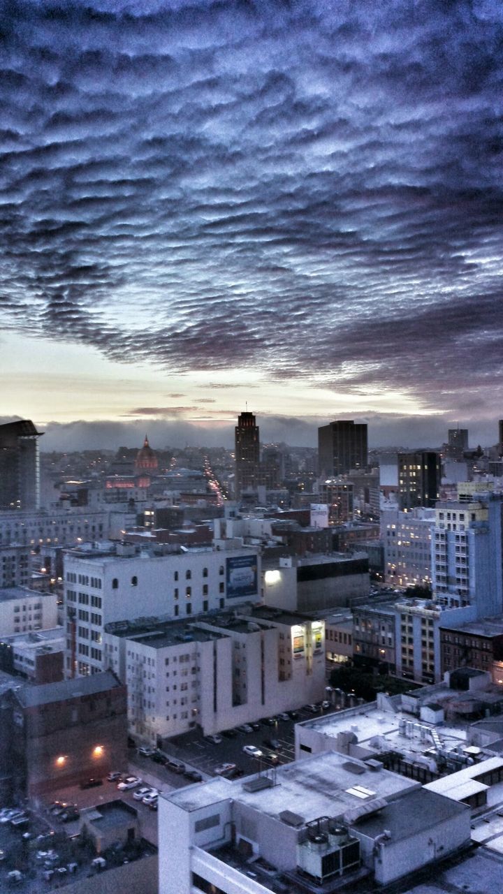 HIGH ANGLE VIEW OF CITYSCAPE