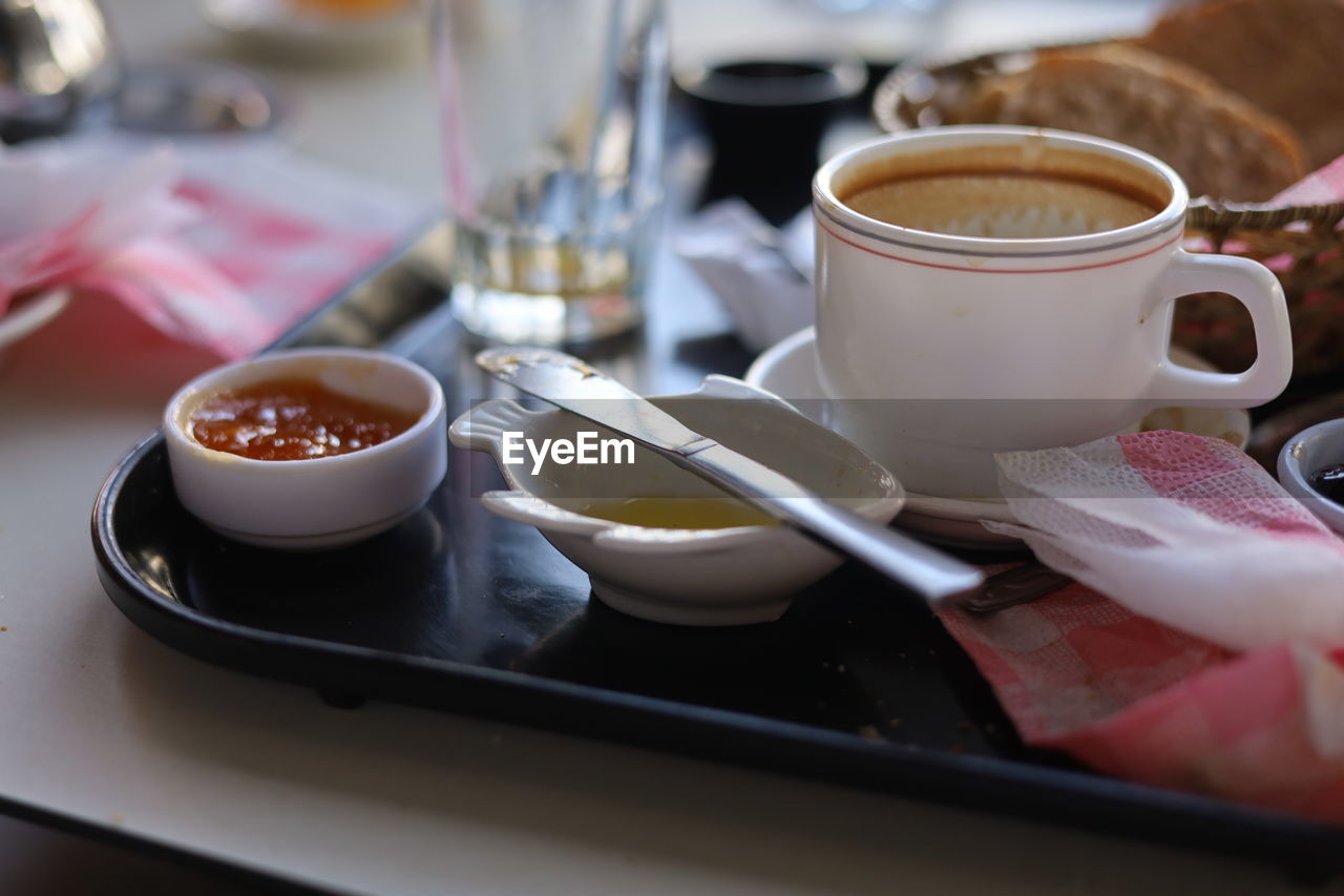 Close-up of coffee on table