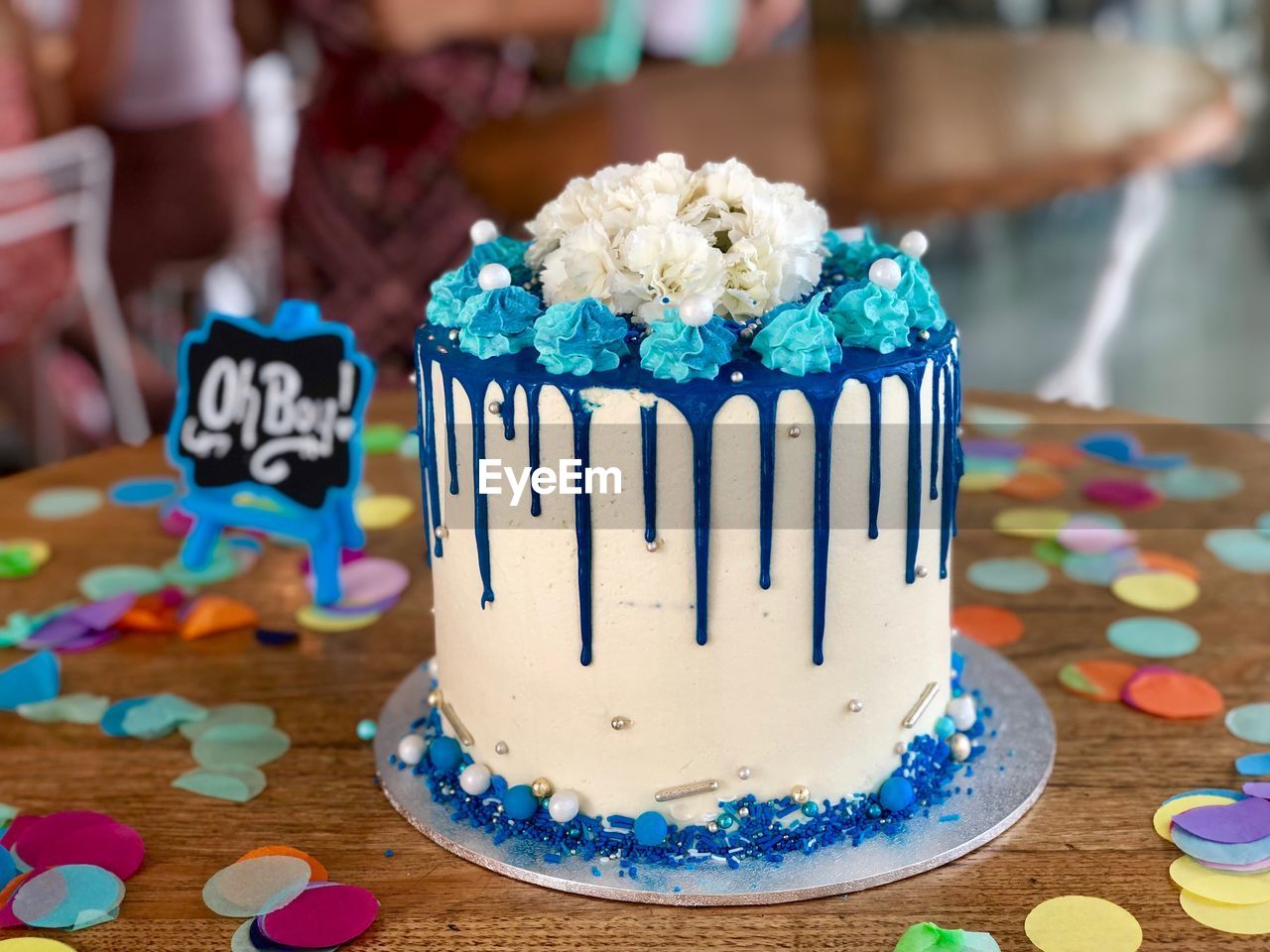 CLOSE-UP OF CAKE WITH ICE CREAM