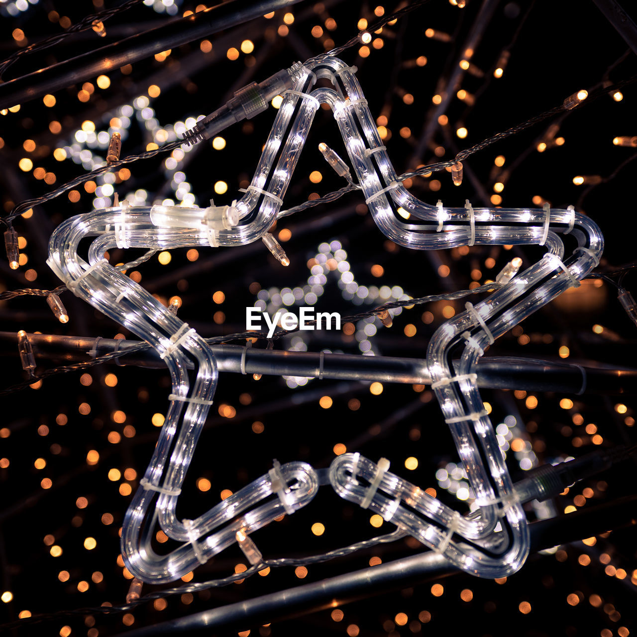 View of illuminated star shape