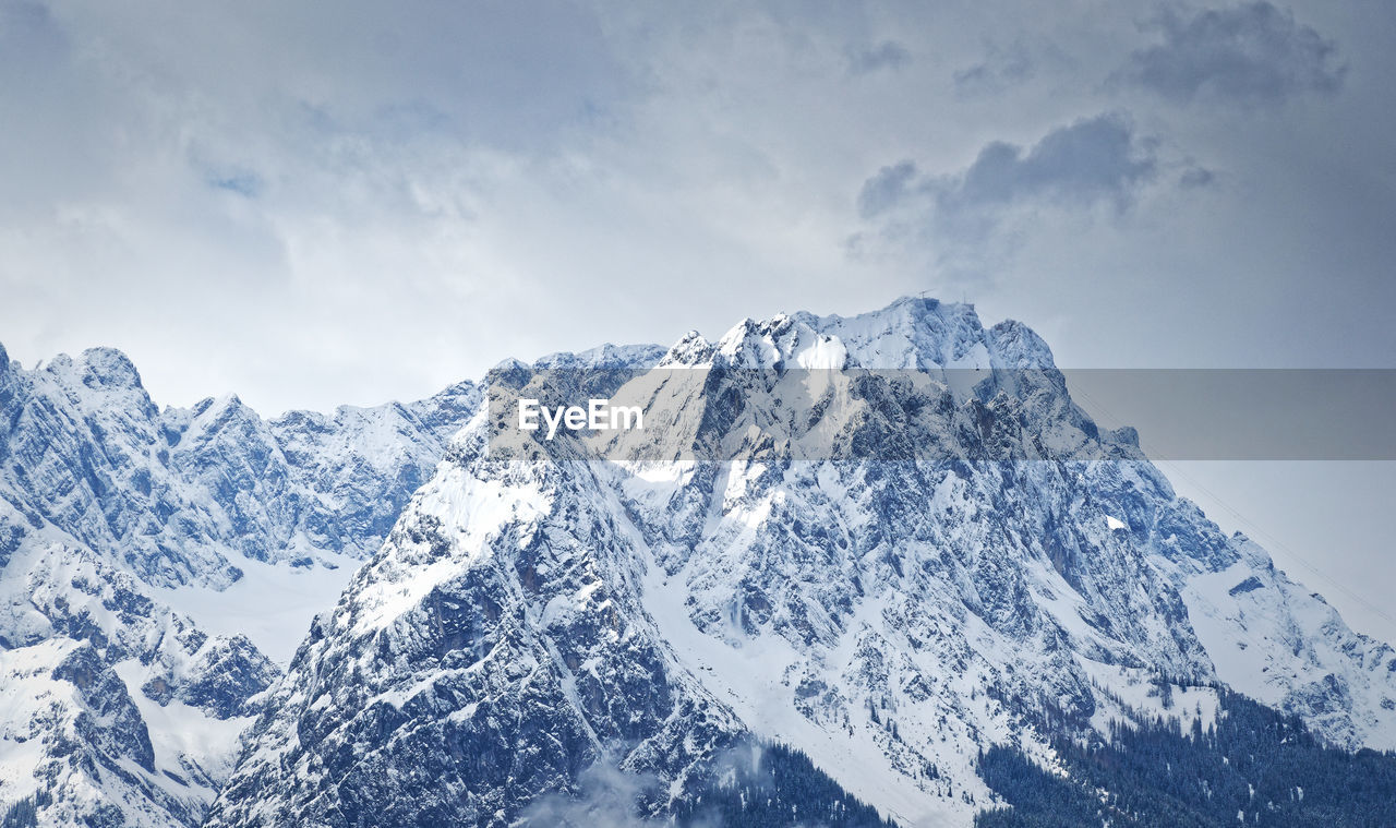 Snow covered mountain against sky