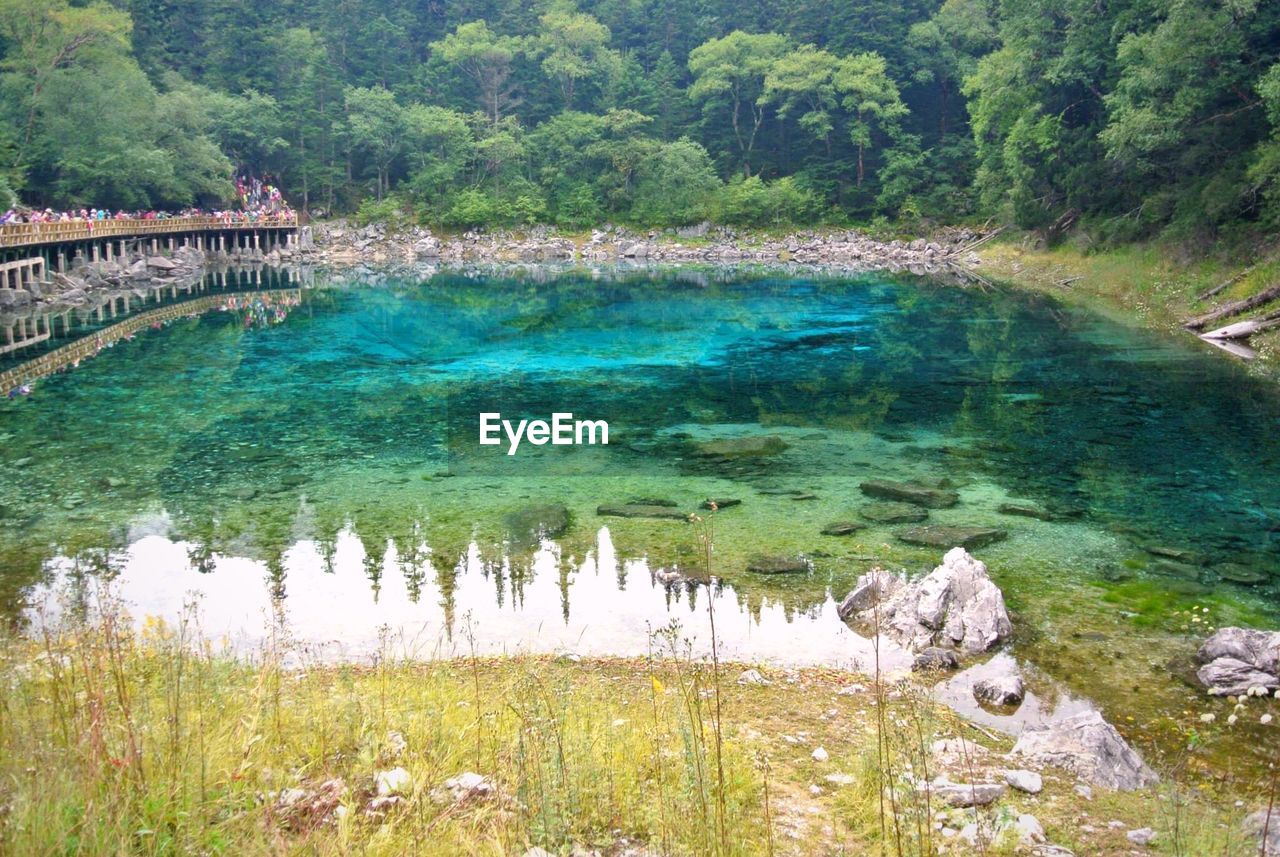 Scenic view of calm lake