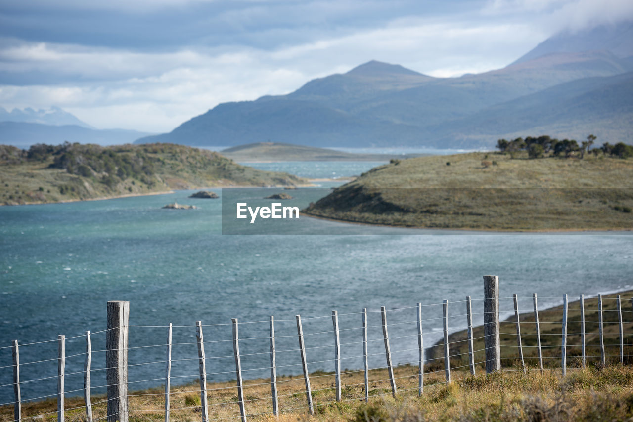 SCENIC VIEW OF LANDSCAPE BY MOUNTAINS AGAINST SKY